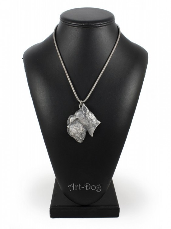 Schnauzer - necklace (silver cord) - 3151
