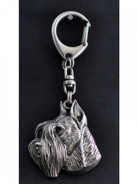 Schnauzer - keyring (silver plate) - 70