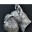 _Schnauzer - necklace (silver cord) - 3151